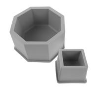 HAPINARY 2pièces Moule à Vase Silicone pour Jardinière Géométrique Hexagonale et Ronde Moule Béton pour Pots de Fleurs DIY Poterie pour Plantes Succulentes et Décor Intérieur