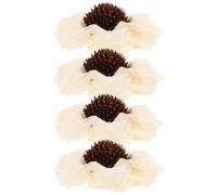 HAPINARY 4 Pièces Coffret 4 Têtes de Diffuseur Tetrapanax Blanc 8x8x3 CM | Style Minimaliste Nordique Japonerie, Grain de Bois , Installation Facile, Prolonge Diffusion Parfum