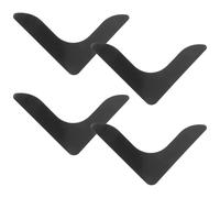 HAPINARY 4 Pièces Ruban Adhésif Antidérapant Noir en PU pour Tapis | Fixation Nano Double Face sans Résidu, Angle Droit Réutilisable, pour Moquettes et Sols Durs
