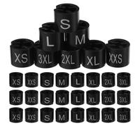 HAPINARY 400 Pièces Étiquettes Rondes en Plastique pour Cintres Clip à Encliqueter, Marquage de Taille, Tailles pour Organisation des Vêtements