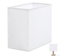 HAPINARY Abat-jour rectangulaire en tissu blanc pour lampe de table, protection contre la poussière, adapté pour chambre et hôtel, avec douille E27