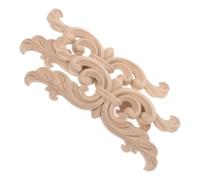 HAPINARY Appliques Décoratives en Bois Sculpté Non Peint 2pcs, Décoration D'angle Élégante pour Meubles, Détails Artisanaux, Compatible Salon et Couloir