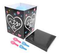 HAPINARY Boîte à Ballons en Papier pour Genre Bébé Ballon, Décoration pour Gender Reveal Party, Matériel Papier et Plastique, 1 Set Complet