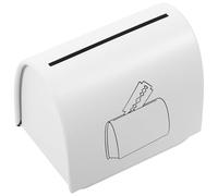 HAPINARY Boîte de Rangement Design Élégant et Simple pour Lames de Rasoir en Tôle Blanche, Grosse Capacité, Anti-poussière pour Usage Polyvalent Quotidien