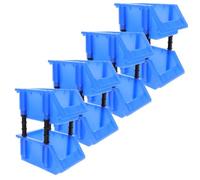 HAPINARY Boîte de Rangement pour Outils en PS, Lot de 8, Bleu | Petites Boîtes à Compartiments pour Écrous et Pièces, Légères, Empilables, Accès Facile, Atelier