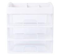 HAPINARY Boîte Rangement Cosmétiques Couches Transparente Organisateur Tiroir Multifonction pour Bureau Chambre Salle de Bain Compartiments Modulables Facile à Nettoyer