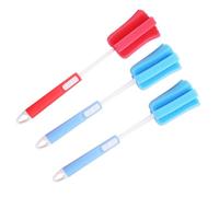 HAPINARY Brosse à Bouteille en Éponge 3pcs Long Manche, Outil de Nettoyage Facile à Saisir pour Biberon et Verre à Eau, pour Usage à Domicile Couleur Aléatoire