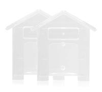 HAPINARY Cache-sonnette Étanche Transparent en Pc, Protection Pluie pour Sonnette de Porte, Design Auto-adhésif Pratique, Lot de 2 Pièces pour Usage Domestique