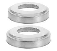 HAPINARY Caches Décoratifs Accessoires Polyvalents et Résistants Lot de 2 en Acier Inoxydable Argenté pour Échelle de Piscine Enterrée pour Bases de Colonnes et Rampes