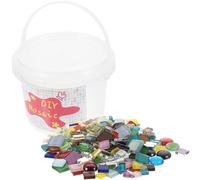 HAPINARY Carreaux de Mosaïque en Verre Cristal Faciles à Encastrer Coller Joint Prémélangé 500g Décoration Intérieure Fraîche pour Loisirs Créatifs DIY pour Mariage