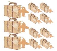 HAPINARY Coffret Design Créatif Grosse Capacité et Confortable à Tenir Valise Vintage en Papier Kraft 50 Pièces pour Fête et Mariage