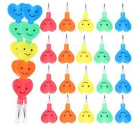 HAPINARY Crayons Rigolos Cœur sans Taille en Plastique 20 Pcs pour Élèves