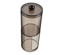 HAPINARY Distributeur Coton Tige Transparent Pot Rangement Salle de Bain Étui Cotons-tiges avec Couvercle Organisateur Comptoir Coiffeuse