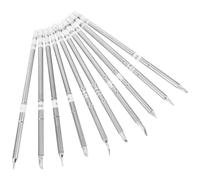 HAPINARY Embouts de Fer à Souder Système D’échange Rapide en Métal Argenté Qualité de Surface, Pack de 10 Pièces pour Station de Soudage pour Réparation Pcb et Électroménager