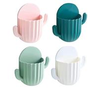 HAPINARY Étagère Murale 4 Pièces en PP Forme Cactus Légère et Pratique pour Rangement Salle de Bain et Maison, Support Multifonction sans Perçage