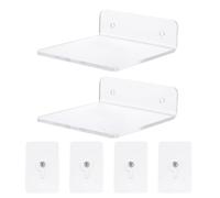 HAPINARY Étagères Murales en Acrylique Transparentes 1 Set, Rangement Suspendu Décoratif Cuisine et Chambre, Design Flottant Espace Propre et Organisé
