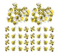 HAPINARY Gomme Abeille Mini 150 Pièces Jaune en TPR pour Enfants et Goodie Bag de Matériel Scolaire