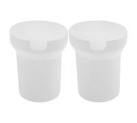 HAPINARY Housse de Bouteille en Silicone Blanche 2 Pièces, Manchon Isolant Thermique Facile à Saisir pour Gobelet d'eau, Protection Antidérapante pour Activités en Plein Air