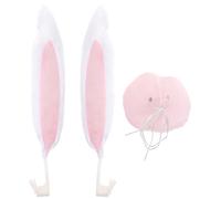 HAPINARY Kit Décoration de Noël pour Voiture en Tissu Installation Facile et Résistant à l'usure Rose Oreilles de Lapin Accessoire pour Véhicules Pendant Les Fêtes