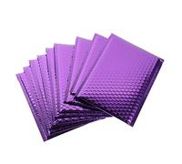 HAPINARY Lot de 10 Enveloppes à Bulles Auto-adhésives Épaisses 18x23 Cm en Film Aluminium Violet Rembourrées pour Emballage Sécurisé D’objets Fragiles, Courrier Professionnel et Expédition