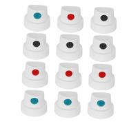 HAPINARY Lot de 12 Embouts de Buse de Pulvérisation Précision pour Bombes de Peinture Graffiti, Capuchons Noirs, Bleus et Rouges, Séchage Rapide, Adaptés aux Artistes Féminines, Usage