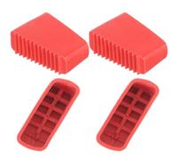 HAPINARY Lot de 4 Tampons Antidérapants en Caoutchouc pour Pieds D'échelle Rouge, Accessoires Stables et Non Glissants pour Protéger les Sols et Sécuriser L'escabeau