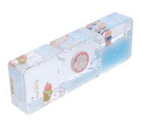 HAPINARY Minuteur à Liquide Décoratif en Acrylique Bleu, Ornement de Bureau Créatif en Forme de Sablier, Effet Apaisant et Anti-Stress pour Environnement Domestique