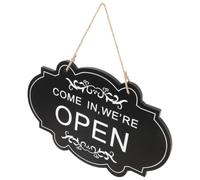 HAPINARY Panneau Double Face « Ouvert » et « Fermé » pour Magasin, en Panneau de Densité Corde en Jute, Texture Agréable et Installation Facile pour Entrée de Boutique