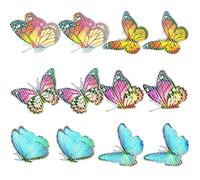HAPINARY Papillons 3D Décoratifs et Anti-collision pour Fenêtre en PVC Magnétique 6 Paires d'Autocollants Charmants pour Fenêtres à Moustiquaire