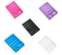 HAPINARY Porte-pinceaux pour nail art en plastique 5 pièces, support à 5 compartiments avec plateau intégré, bords arrondis et finition mate, pour rendez-vous de voyage