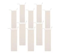 HAPINARY Sacs de rangement en coton et lin à cordon lot de 10 - pochettes réutilisables pour manchons de baguettes et couverts - étuis lavables pour restaurant et voyage