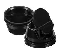 HAPINARY Siphon de Sol Odeur Anti-Odeur en Abs Noir 2 Pièces pour Drain de Plancher, Accessoire pour Cuisine et Salle de Bain avec Prévention des Refoulements