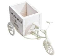 HAPINARY Support de Pot de Fleurs de Vélo Blanc, Bois et Plastique