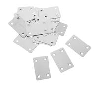 HAPINARY Supports Droits en Acier Inoxydable 20 Pièces, Plaques 4 Trous | Fixation pour Meubles et Bois, Connecteur Plat Argenté, Liaison Stable, Usage Polyvalent, Lot Atelier