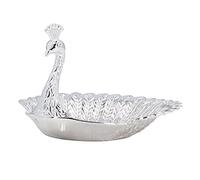 Hapivida Bol de Fruits Décoratif en Alliage de Zinc, Élégant Bol avec Motif Paon pour Snacks et Décoration, Stable et Facile à Nettoyer, pour Salon, Chambre ou Pique-nique