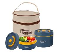 Hapivida Ensemble de Récipients à Déjeuner Isolés, Boîte à Déjeuner Bento Empilable Portable, Récipient Alimentaire Thermique, Pot de Nourriture Chaude à Large Bouche Avec Sac(Insulated-2 pièces)