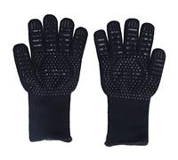 Hapivida Gants Résistants Chaleur 500°C 31cm Cuisine BBQ Four Soudure | Gants Chaleur 500C Longueur 31cm Protection Four Barbecue Poignee Confortable