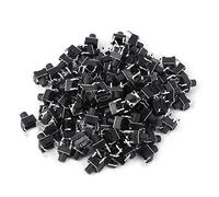Hapivida Interrupteur Tactile Momentané, 100 Pièces Micro Interrupteur à Poussoir 6mm x 6mm x 7mm pour Carte de Circuit Imprimé