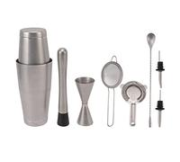 Hapivida Kit de Barman en Acier Inoxydable, Shaker Boston avec Bon Effet de Conservation de la Température pour Cocktails, Set d'Outils de Bar pour Mixologie (Style C)