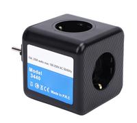 Hapivida Multiprise Secteur, 3 Prises AC 2 Ports USB Port Type C 2500W 16A, Multifonctionnel Cube Bloc de Prises avec Protections Surtension Surcharge Courant pour Bureau Maison Vo
