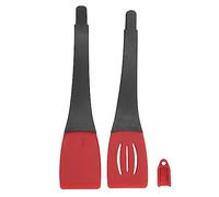 Hapivida Pince de Cuisine en Silicone 3-en-1 pour Grillades et Cuisson (Red Black)