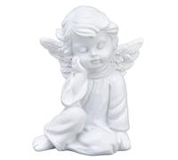 Hapivida Statuette Ange Gardien, Sculpture Commémorative en Résine avec Détails Expressifs 6x5.5cm pour Décoration Intérieure et Extérieure, Cadeau Religieux Catholique