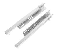 HAPKITCH 2 Pièces Glissières de Tiroir sous Plan, Fermeture Douce, Acier | Montage sous Meuble, Usage Armoire et Commode, Remplacement Discret, Lot pour Coulisses Silencieuses