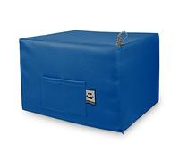 Happers Pouf Lit d'Appoint Double. Futon ou Matelas Pliable avec Housse Bleu