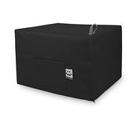 Happers Pouf Lit d'Appoint Double. Futon ou Matelas Pliable avec Housse Noir