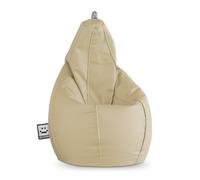 Happers Pouf Poire Simili Cuir Intérieur Beige XL