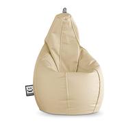 Happers Pouf Poire Simili Cuir Intérieur Écru XXL
