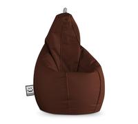 Happers Pouf Poire Simili Cuir Intérieur Marron XL