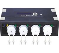 HAPPET DP4 Pompe doseuse automatique pour aquarium, pompe d'engrais et de sel à quatre têtes programmable pour réservoir noir, 7,5 W