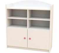 Happy Babies Bibliothèque - Armoire blanche Étagère avec portes, Bibliothèques pour la chambre d'enfant Salon et chambre d'adolescent, Étagères debout pour livres, Étagère sur pied & Étagère pour clas